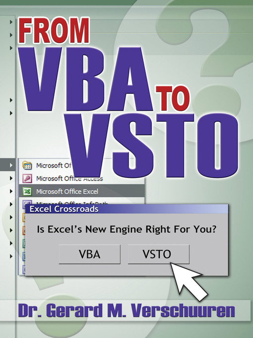 Title details for From VBA to VSTO by Dr. Gerard M. Verschuuren - Available